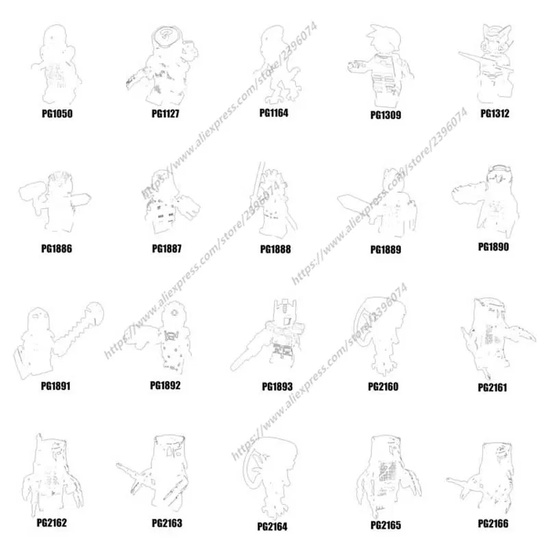 Color: Black - Cartoon movie TV Anime models Action Figures Series-142 PG1050 PG1127 PG1164 PG1309 PG1312 PG1886 PG1887 PG1888 PG1889 PG1890