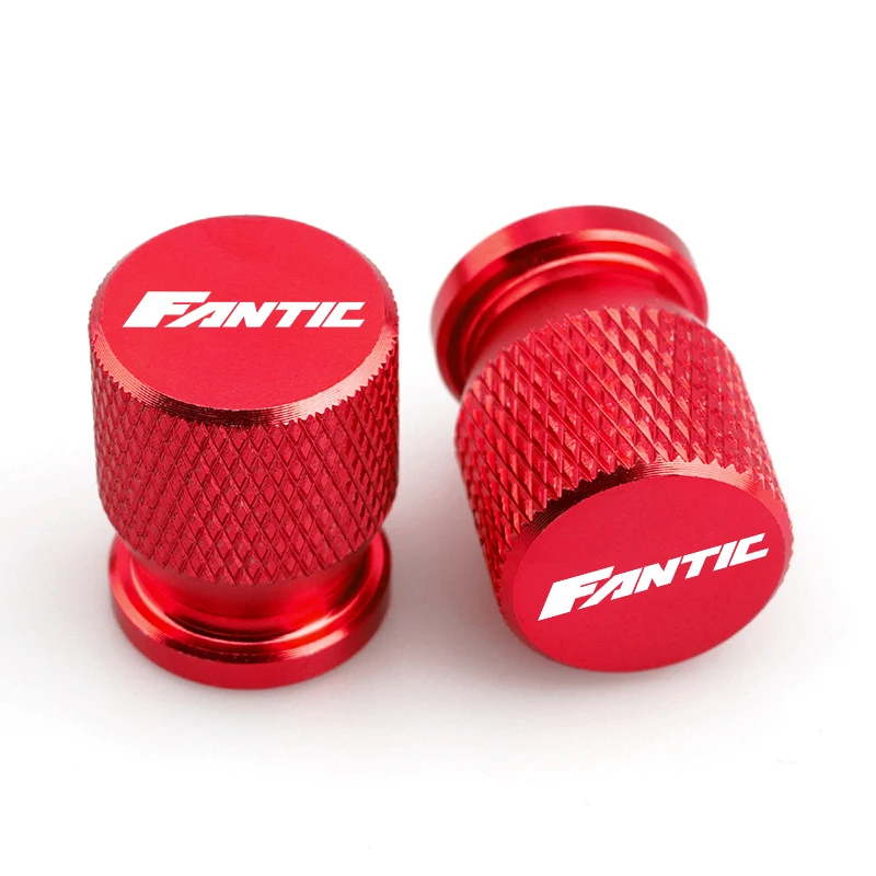 Color: Red - Motorcycle Tire Valve Caps Fit For FANTIC CABALLERO FLAT TRACK 125 250 500 RALLY/SCRAMBLER 500 ENDURO RANGE XE125/XEF250 450/XE5