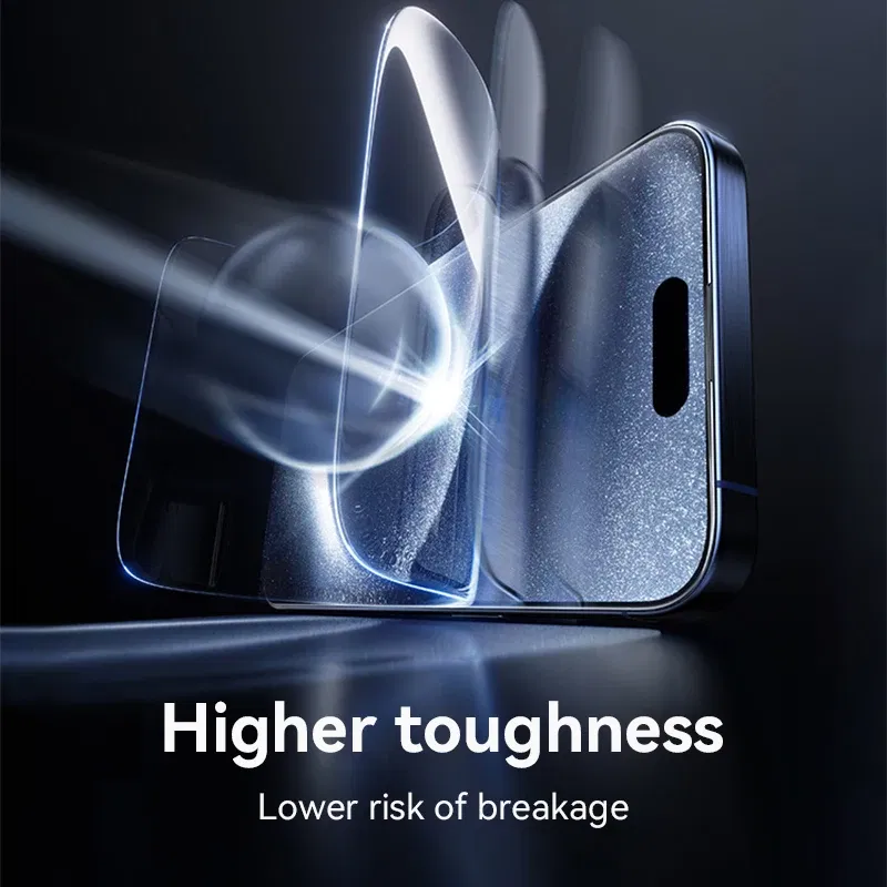 Bundle: Bundle1, Material: pet - Joyroom 1/2/3pcs Tempered Glass For iPhone 16 15 14 13 12 11 Pro Max Screen Protector For iPhone 16 Full Screen Protective Glass