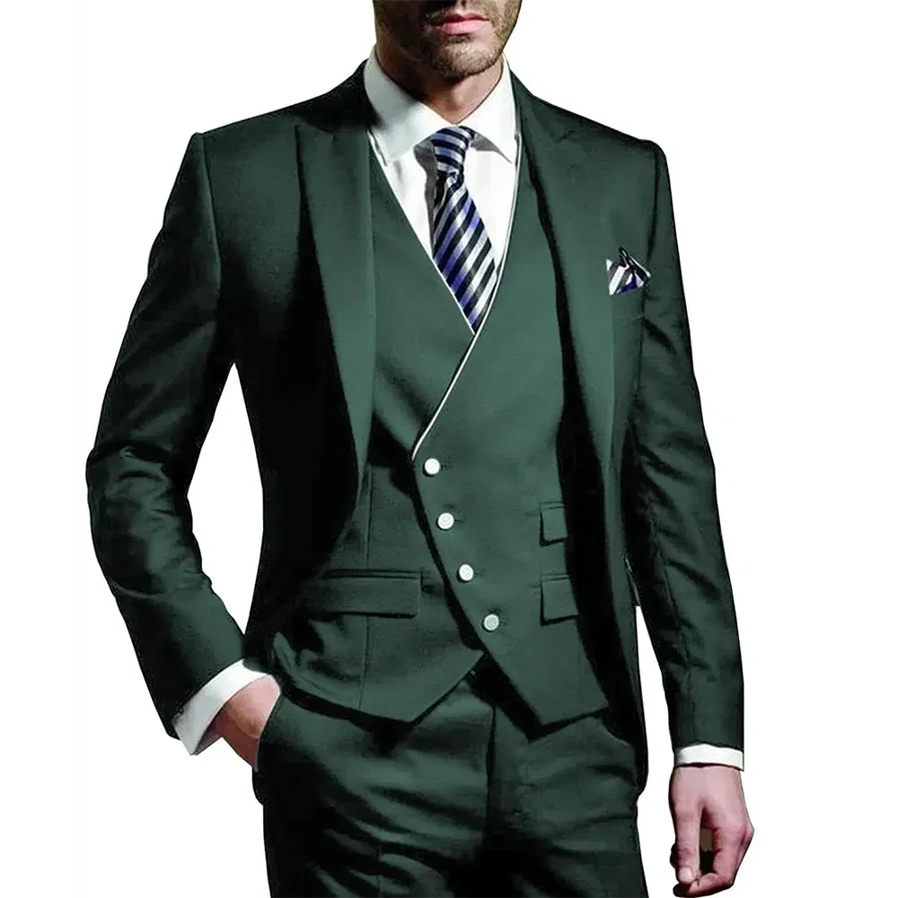 Color: SKY BLUE, Size: S, Ships From: CHINA - White Men Wedding Suits Groom Wear Peak Lapel Wedding Groom Tuxedos Business Party Suit 3 Pieces (Jacket+Vest+Pant?‰Costume Homme