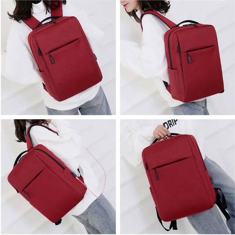 Color: GRAY - 2024 New Leisure Outdoor Sports Backpack Fashion Business Travel 15.6inch Laptop Backpack Waterproof Anti-theft Student Backpack