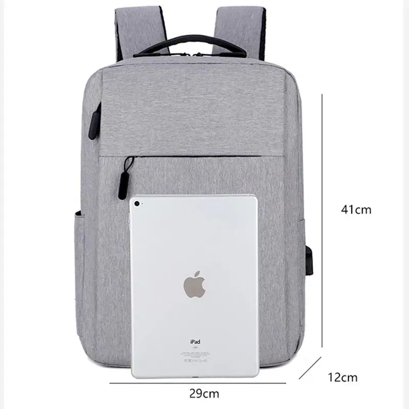 Color: GRAY - 2024 New Leisure Outdoor Sports Backpack Fashion Business Travel 15.6inch Laptop Backpack Waterproof Anti-theft Student Backpack