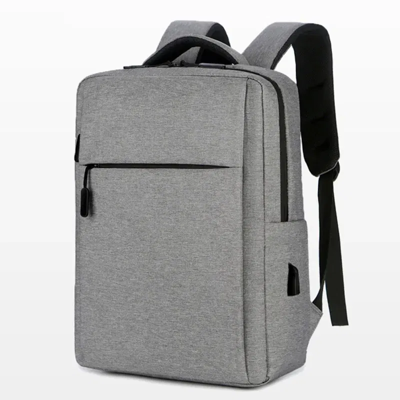 Color: GRAY - 2024 New Leisure Outdoor Sports Backpack Fashion Business Travel 15.6inch Laptop Backpack Waterproof Anti-theft Student Backpack