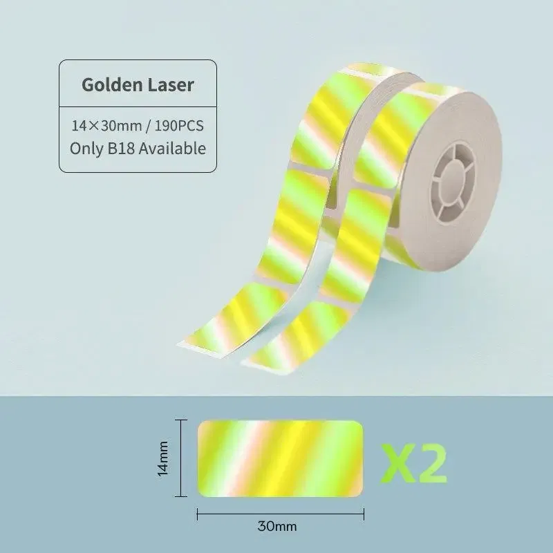 color: Yellow - NIIMBOT B18 Printer label,Tapes for Thermal Transfer Label Printer/Color label ,  for a long time without fading,14x30mm series.