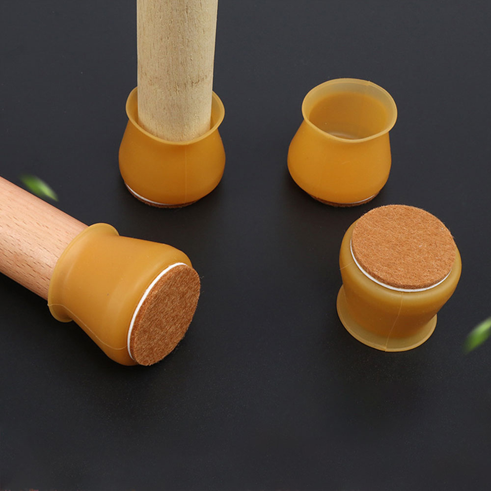Color: Black - Practical Silicone Furniture Chair Leg Caps Protection Cover Anti Slip Chair Leg Caps Prevent Scratches and Noise Home Gadget