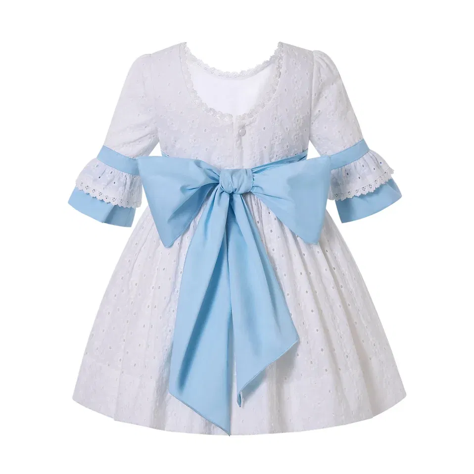Color: green, Kid Size: 5 - Pettigirl New Summer Casual White Dresses for Girls Kids Childrens Sister Brother Matching Outfits Sizes 2345681012 Years