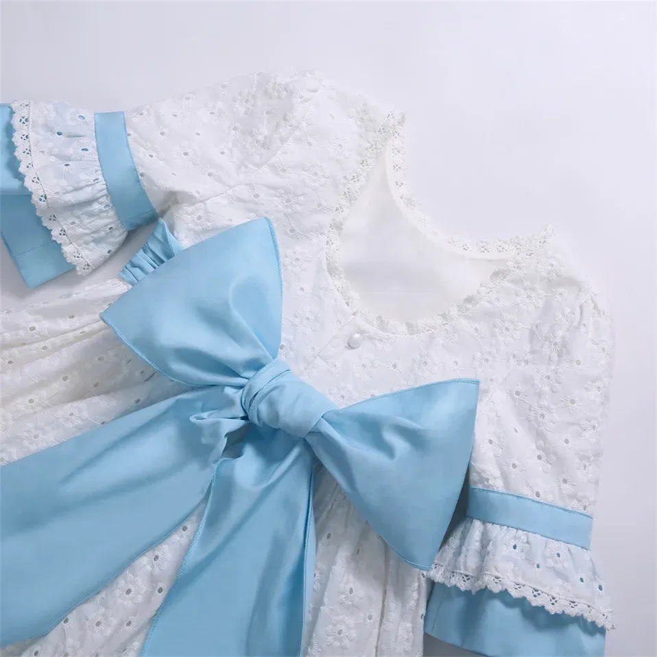 Color: green, Kid Size: 5 - Pettigirl New Summer Casual White Dresses for Girls Kids Childrens Sister Brother Matching Outfits Sizes 2345681012 Years