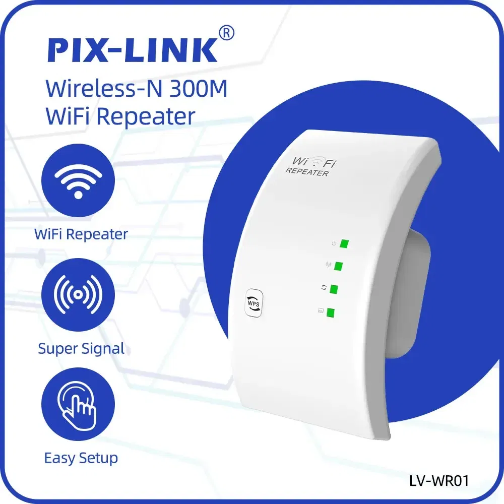 Plug Type: EU Plug - PIX-LINK WR01 Wireless WiFi Repeater Wifi Extender Ultraboost Wifi Amplifier Long Range Repiter 300M Wi-Fi Booster Access Point
