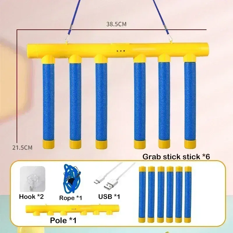 Color: Blue - Challenge Falling Sticks Game Kids Stick Catching Toy Training Reaction Ability Educational Parent-Child Interactive Toy Sports