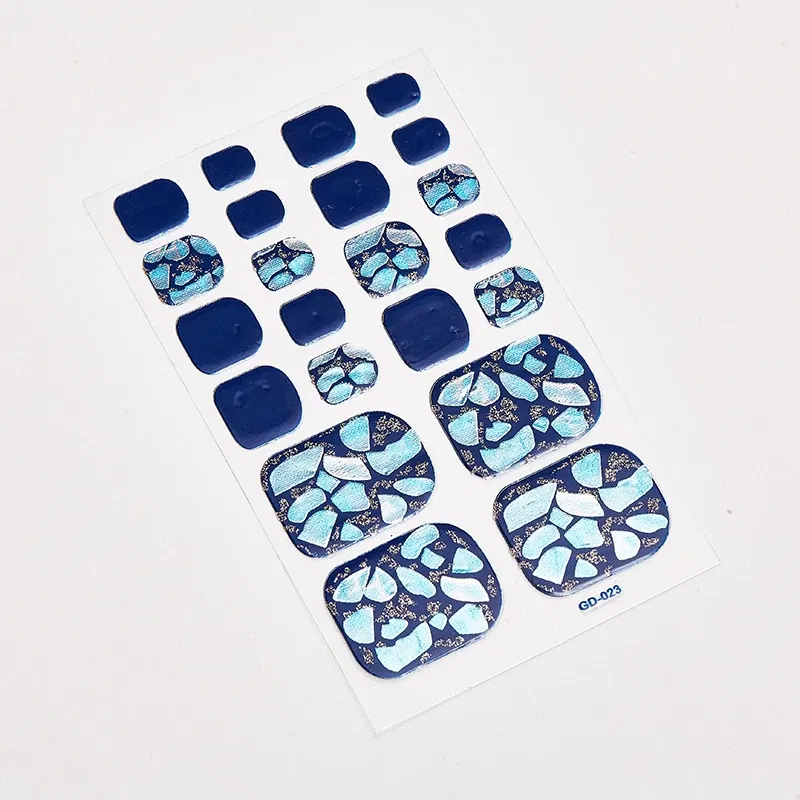 Color: Light Khaki - 22 Tips/Sheet Fashion Nails Sticker Designer Nail Accesoires Nail Adhesive Nail Wraps DIY Valentines Loveliness Designed Shiny