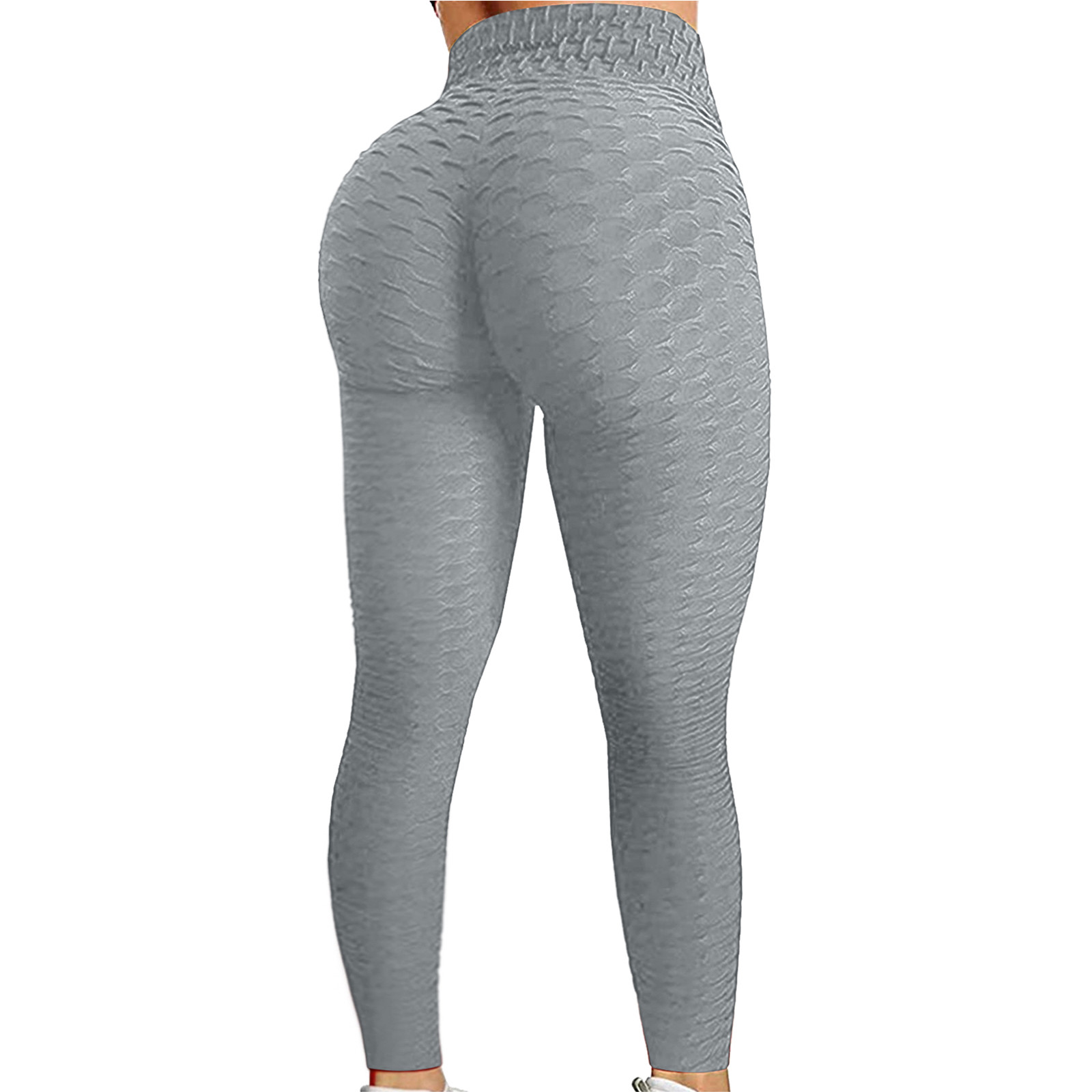 Color: GRAY, Size: S - Women's Bubble Hip Lifting ExerciseYoga Pants Women  Fitness Running High Waist Gym Fitness Sports Flared Pant  Dance Trouers