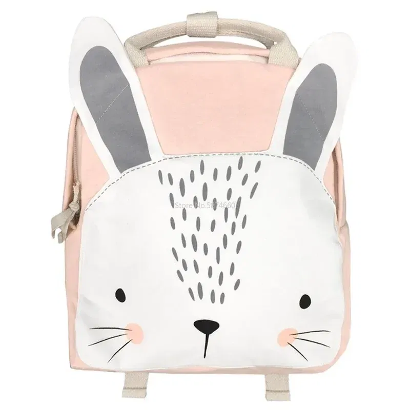 Color: Beige - Children Backpack Toddler Kids School Backpack for Baby Kids Cute School Bag Boy Girl Light Bag Rabbit Butterfly Lion Bag