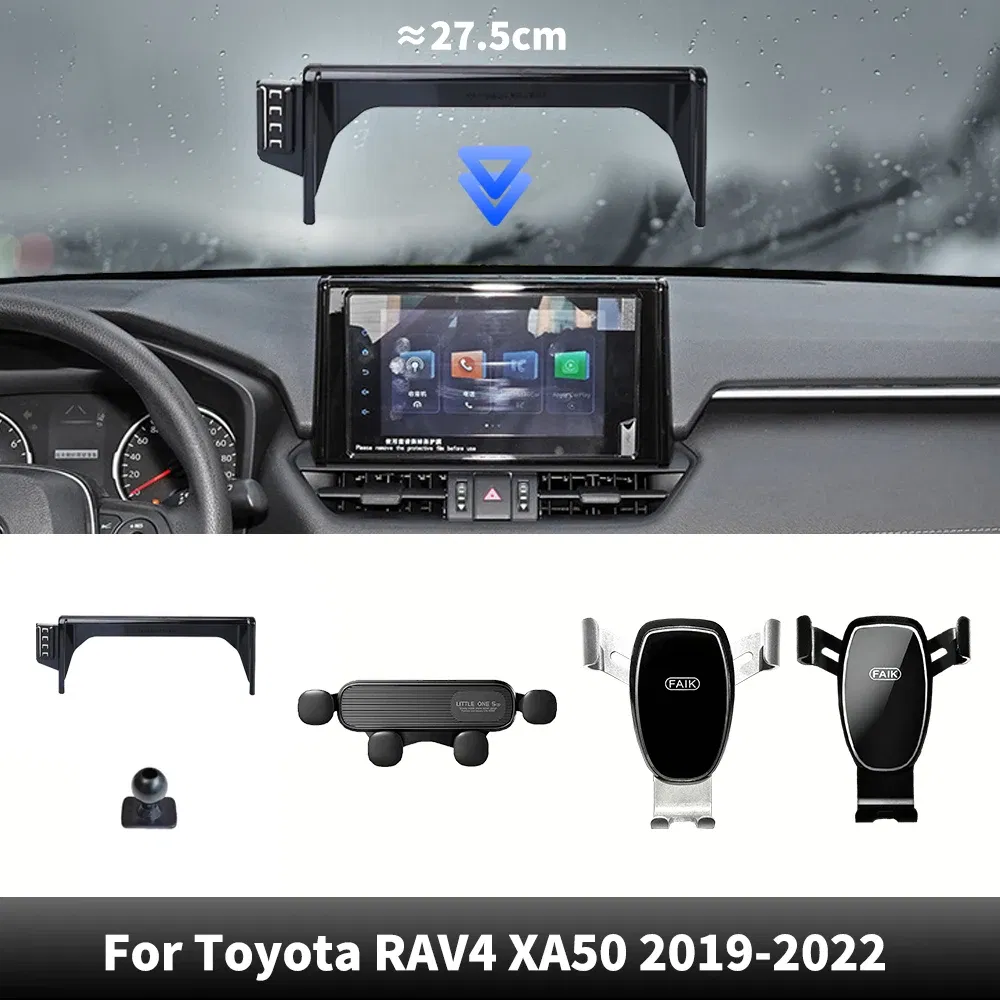 Color: green - For Toyota RAV4 XA50 2019 2020 2021 2022 Screen Car Mobile Phone Holder GPS Bracket Gravity Mount Support Auto Stand Accessories