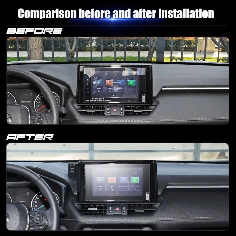 Color: green - For Toyota RAV4 XA50 2019 2020 2021 2022 Screen Car Mobile Phone Holder GPS Bracket Gravity Mount Support Auto Stand Accessories
