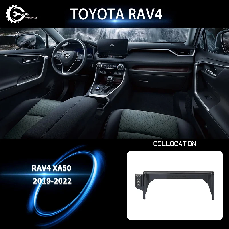 Color: green - For Toyota RAV4 XA50 2019 2020 2021 2022 Screen Car Mobile Phone Holder GPS Bracket Gravity Mount Support Auto Stand Accessories