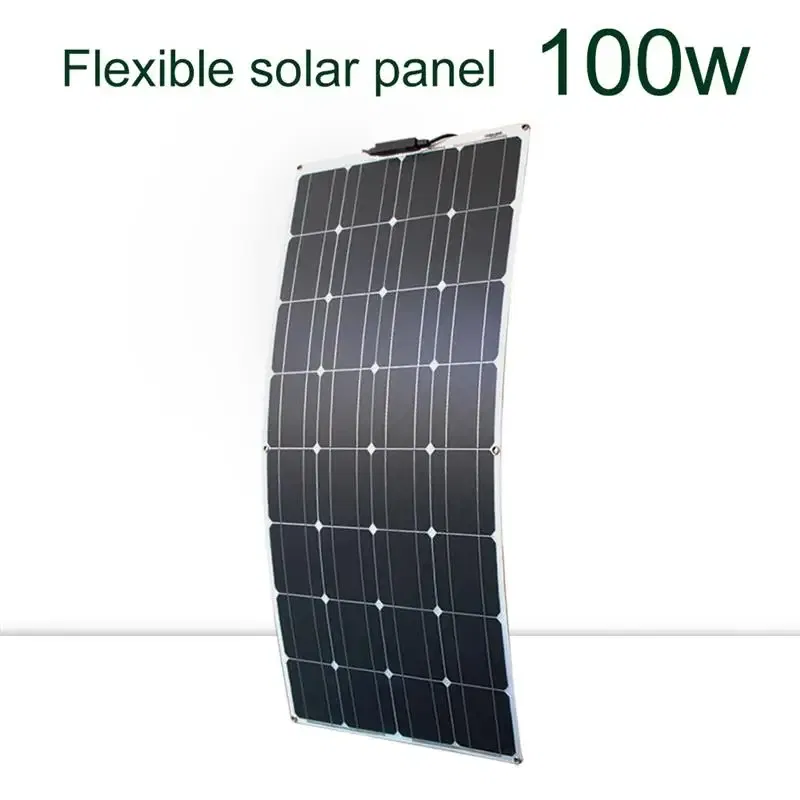 Color: Silver / Gray, Ships From: CHINA - Top Solar panel kit and 300w 200w 100w flexible solar panels 12v 24v high efficiency battery charger module