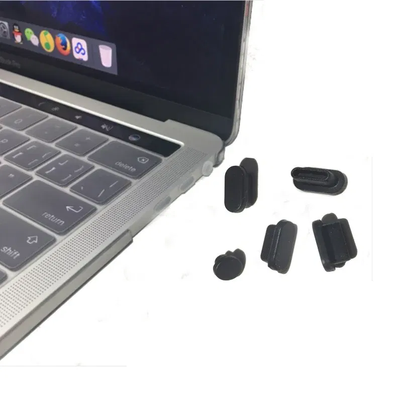 Color: Other - Anti Dust Dirt Plug for MacBook Pro16 MacBook Air 13 MacBook 13 15 Pro Touch Bar Silicone Port Plugs Cover Set 5pcs/set