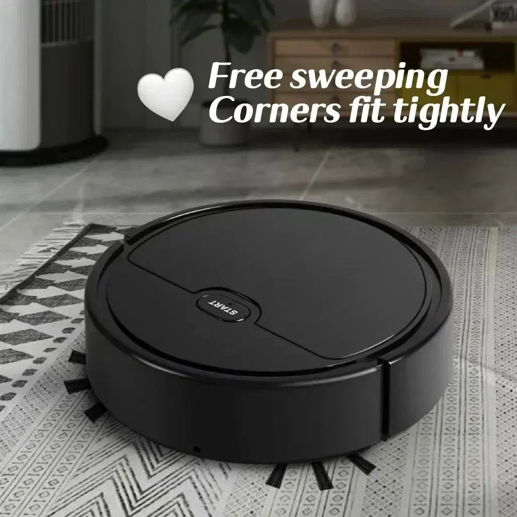 Color: black - Sweeping robot automatic three-in-one wipe mop intelligent silent household lazy sweeper vacuum cleaner