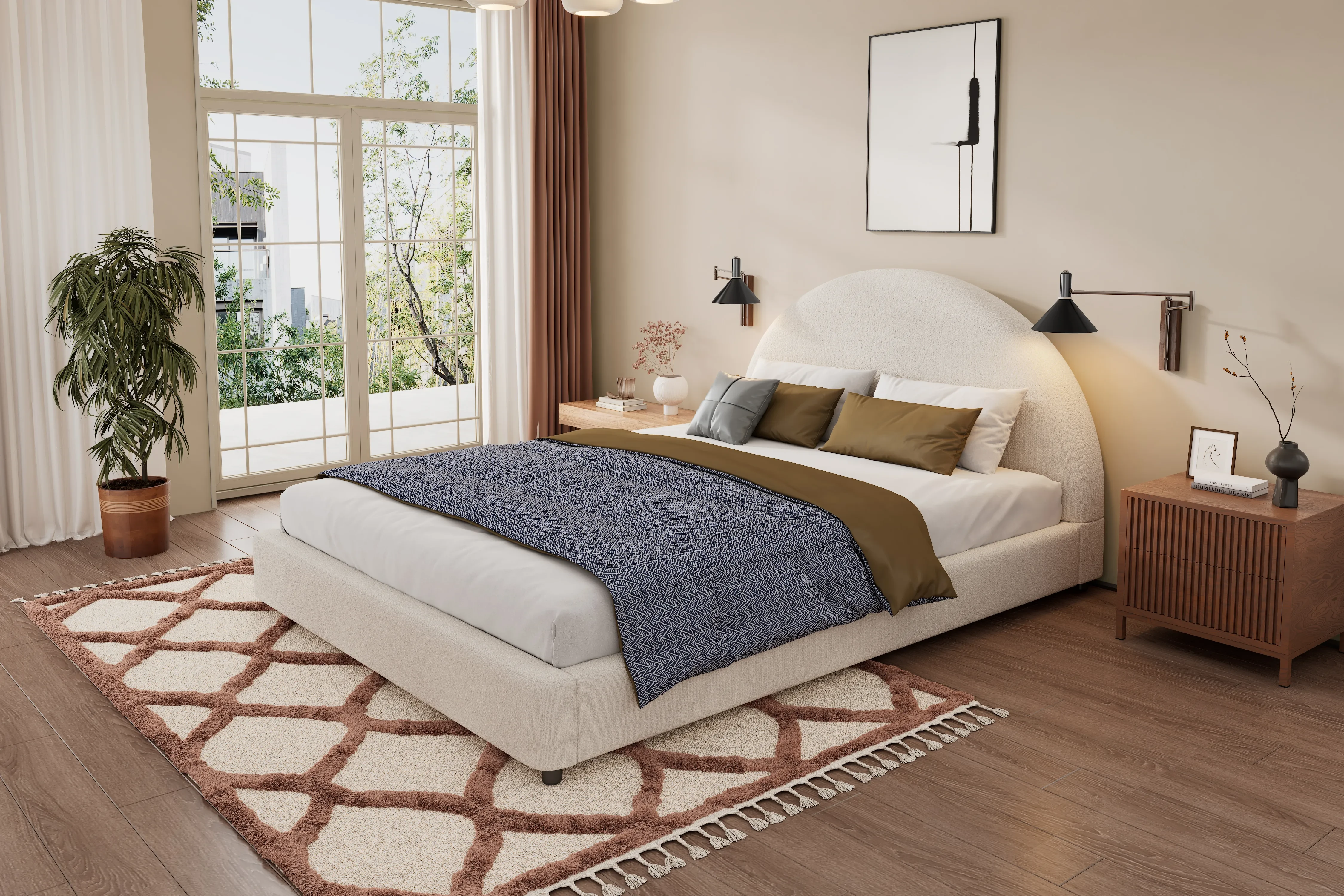 White Queen Bed Headboard