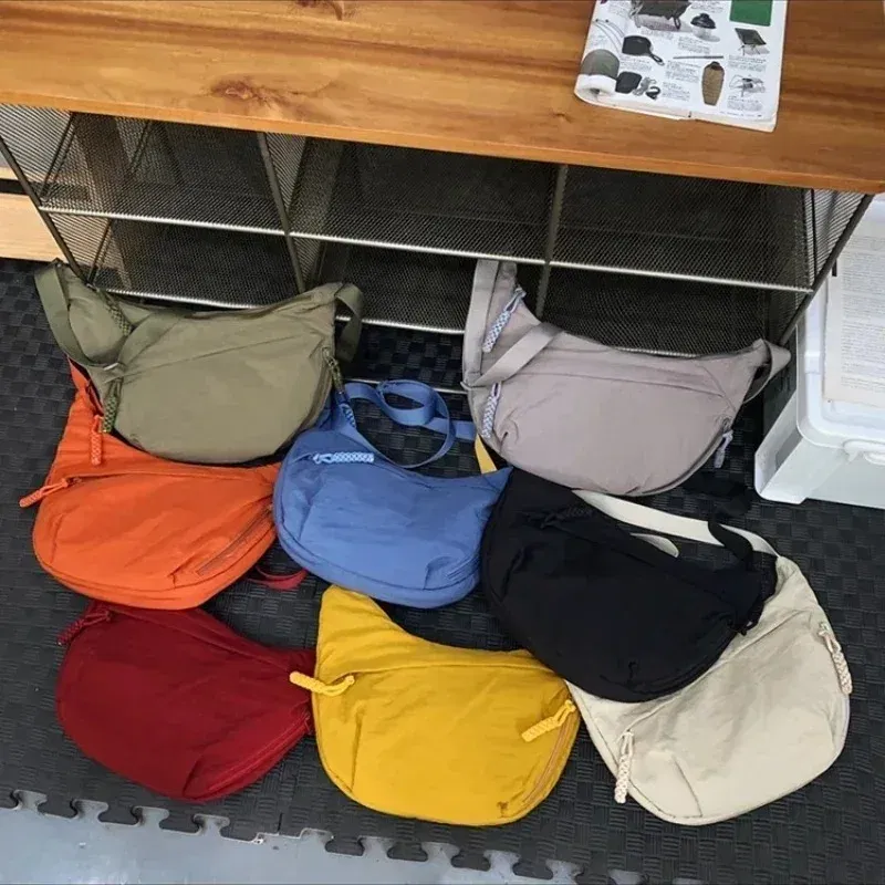 Color: Yellow - Trendy Women's Soft Cloth Shoulder Bag Solid Color Student Casual Style Big Handbags Crossbody Bags for Women Shoulder Hobos Bag