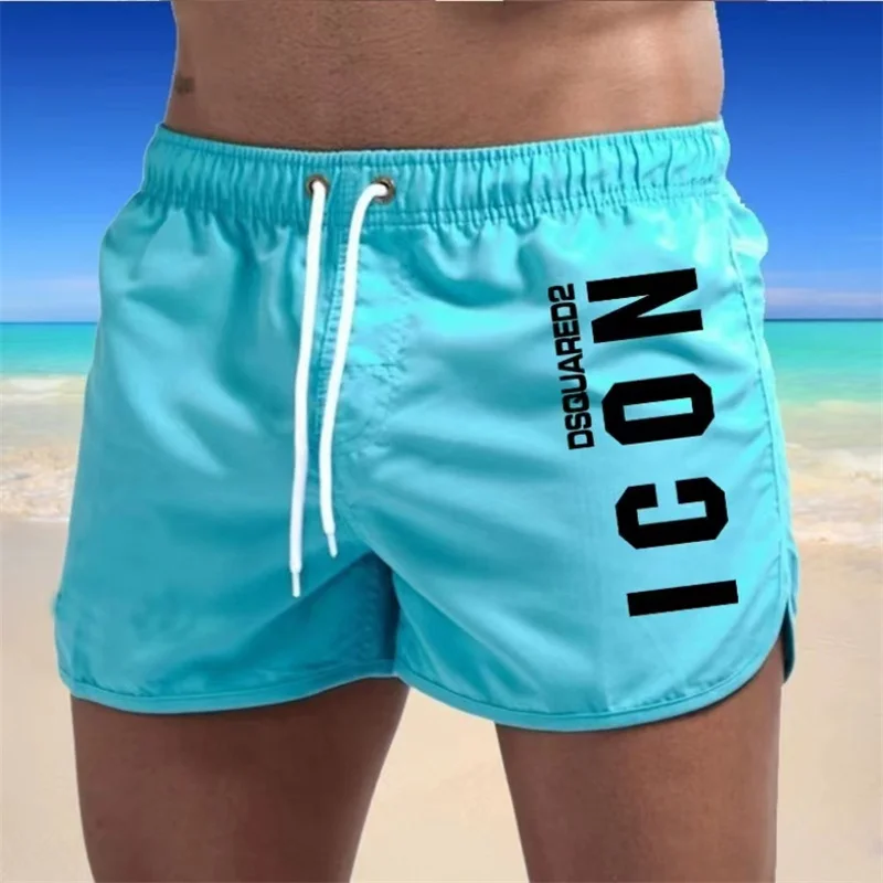 Color: Yellow, Size: S - Summer men's luxury beach pants clothing quick dry gym jogging sexy shorts vacation casual swimming trunks
