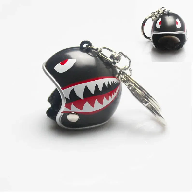 Color: Dark Brown - New Motorcycle Helmets Key chain Women men Cute Safety Helmet Car Keychain Bags Hot Key Ring gift Jewelry wholesale 17022