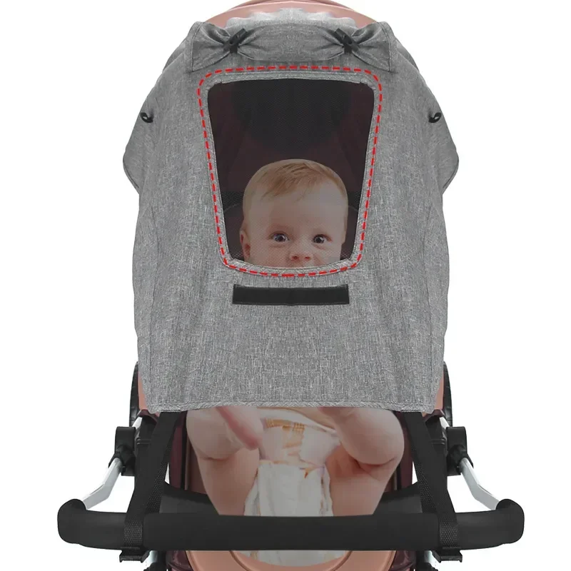 Color: PURPLE - Universal Baby Stroller Accessories Sun Shade UV Protection Sunshade Carriage Canopy Cover for Prams Infants Car Seat Sun Visor