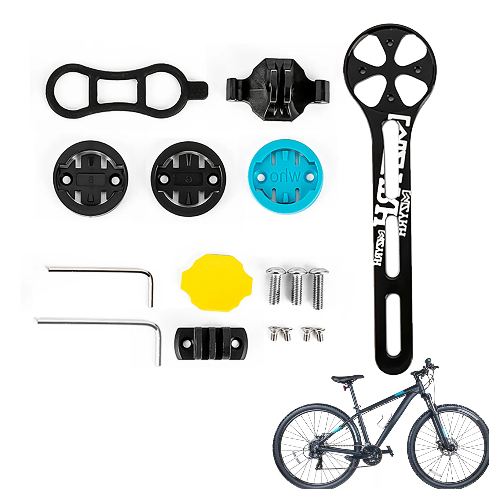 Color: black, Ships From: CN - Bicycle Stopwatch Holder Bike Computer Bracket Adapter MTB Bike Speedometer Stem Mount For Garmin Bryton Cateye Cycling