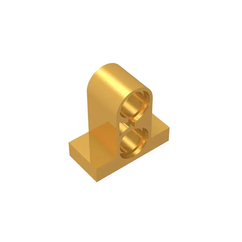 Color: Wood - Gobricks GDS-937 Technical, Pin Connector Plate 1x2x1 2/3 with 2 Holes  compatible with lego 32530 Educational Building Blocks