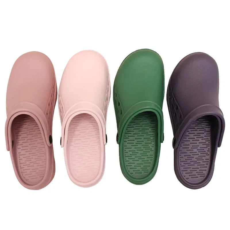 Color: green, Shoe Size: 33.5 - High Quality Scrub Shoes Non-slip Dentist Nursing Clogs Healthcare Service Work Slippers Soft Operating Room Protective Clogs