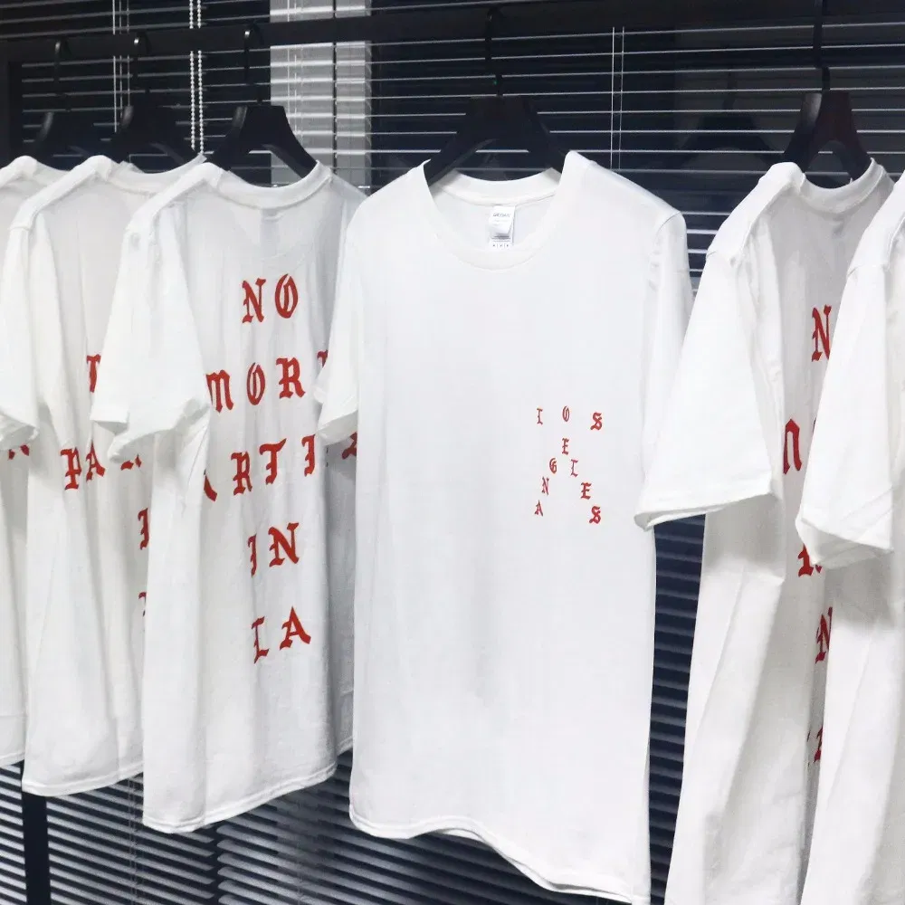 Color: WHITE, Size: XL - 2023 New Hip Hop T-shirt Kanye West I feel Like Paul 100% Cotton tshirts NO MORE PARTIES IN LA T SHIRTS Men Women Tee Tops