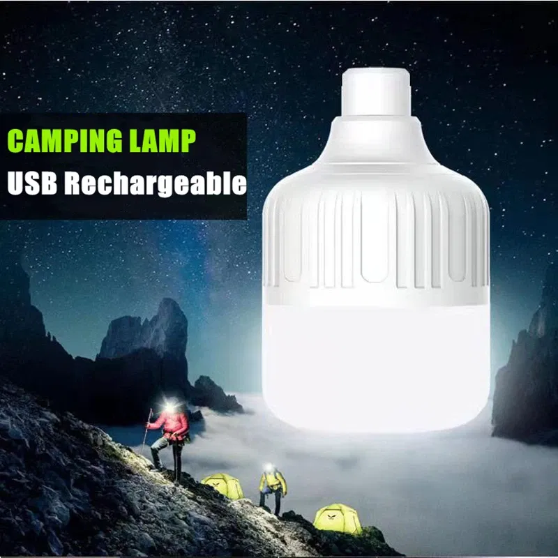 Camping Light USB Rechargeable LED Emergency Lamp Outdoor work light Portable Lanterns with Hook for BBQ Tents Battery Bulb