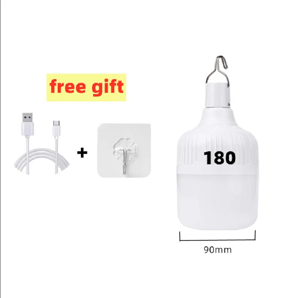 Camping Light USB Rechargeable LED Emergency Lamp Outdoor work light Portable Lanterns with Hook for BBQ Tents Battery Bulb