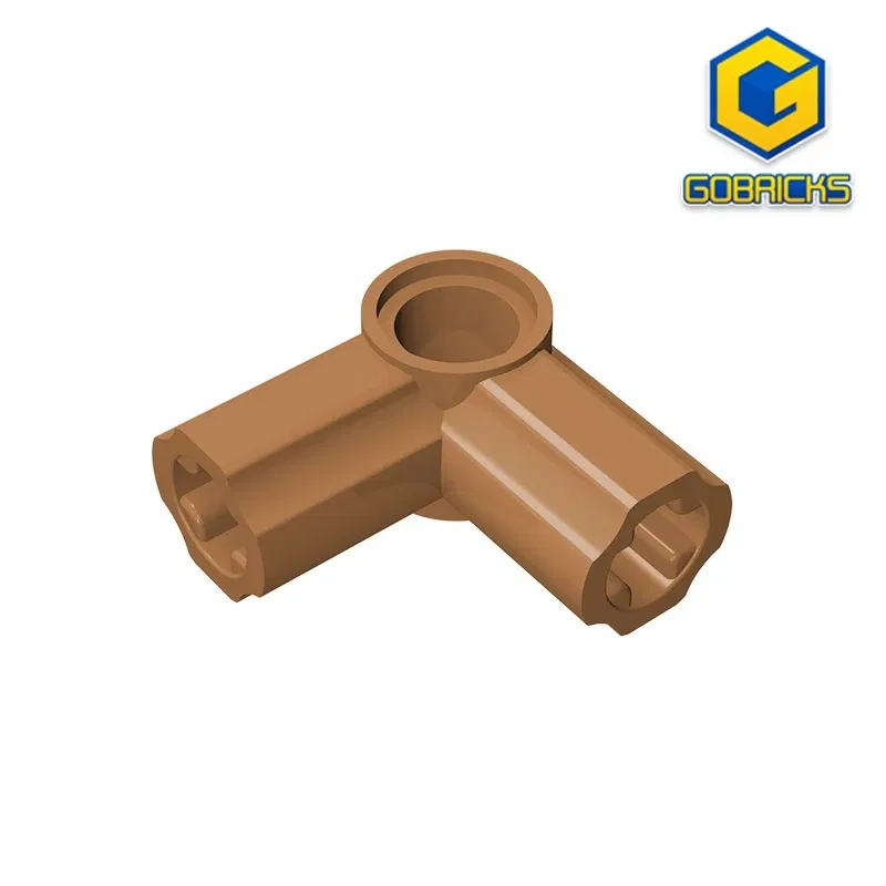 Color: Brown - Gobricks GDS-921 Technical, Axle and Pin Connector Angled #6 - 90 degrees compatible with lego 32014 pieces of children's DIY