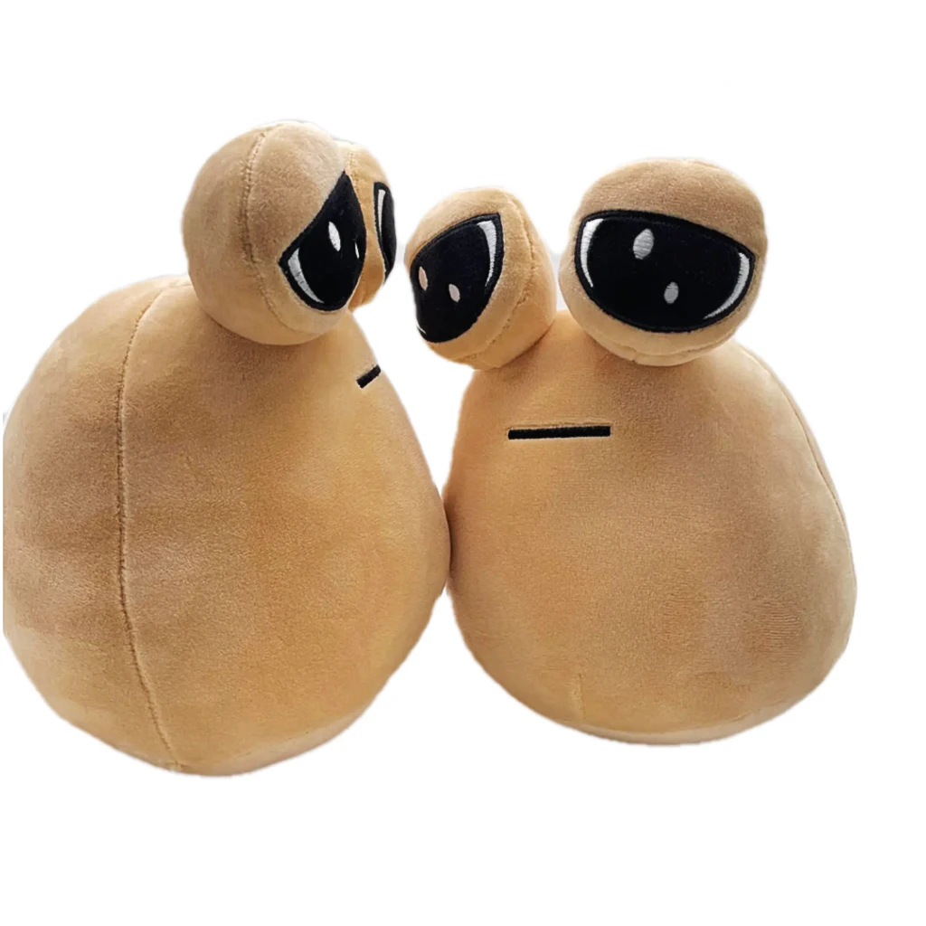 Color: Red - 1-6Pcs 22Cm Anime Game The Maw My Pet Alien Pou Kawaii Cartoon Plush Toys Children Birthday Xmas Gifts