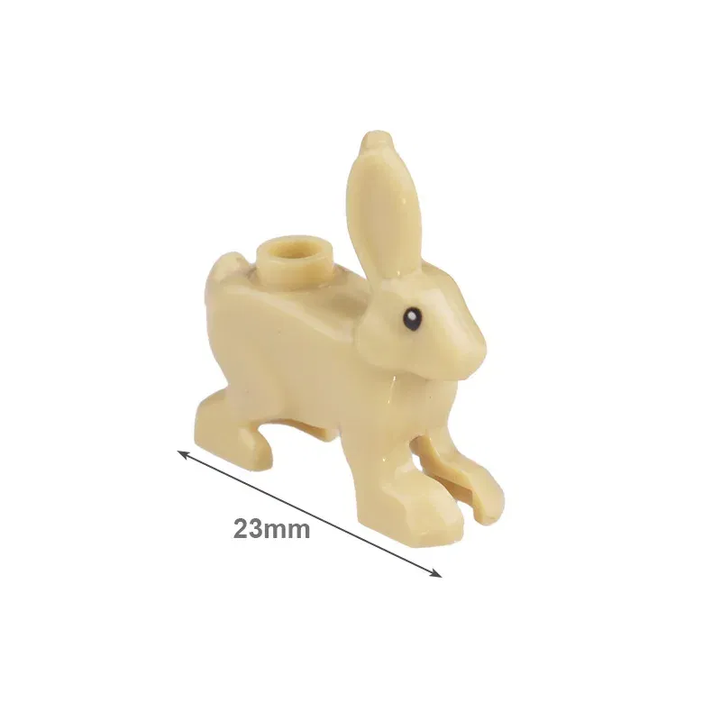 Color: Red - MOC City Animal Building Block Figures Hare Dairy Cow Squirrel Dolphin Pug DIY Farm Street View Accessories Bricks Toys Gifts