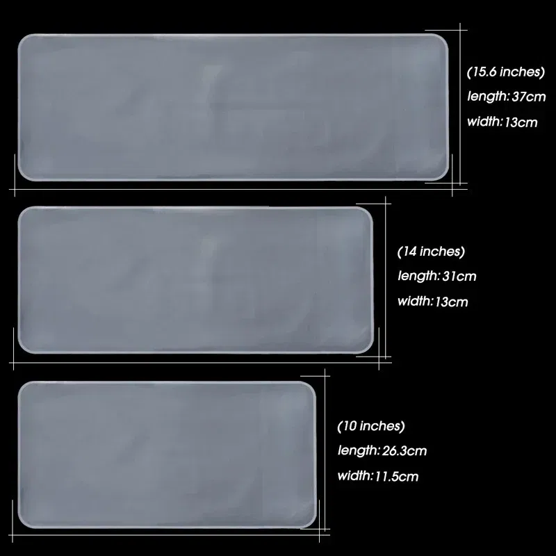 Color: Black - Universal Waterproof Laptop Keyboard Covers Silicone Protective Film 10/14/15.6 Inch Transparent Films for MacBook Notebook