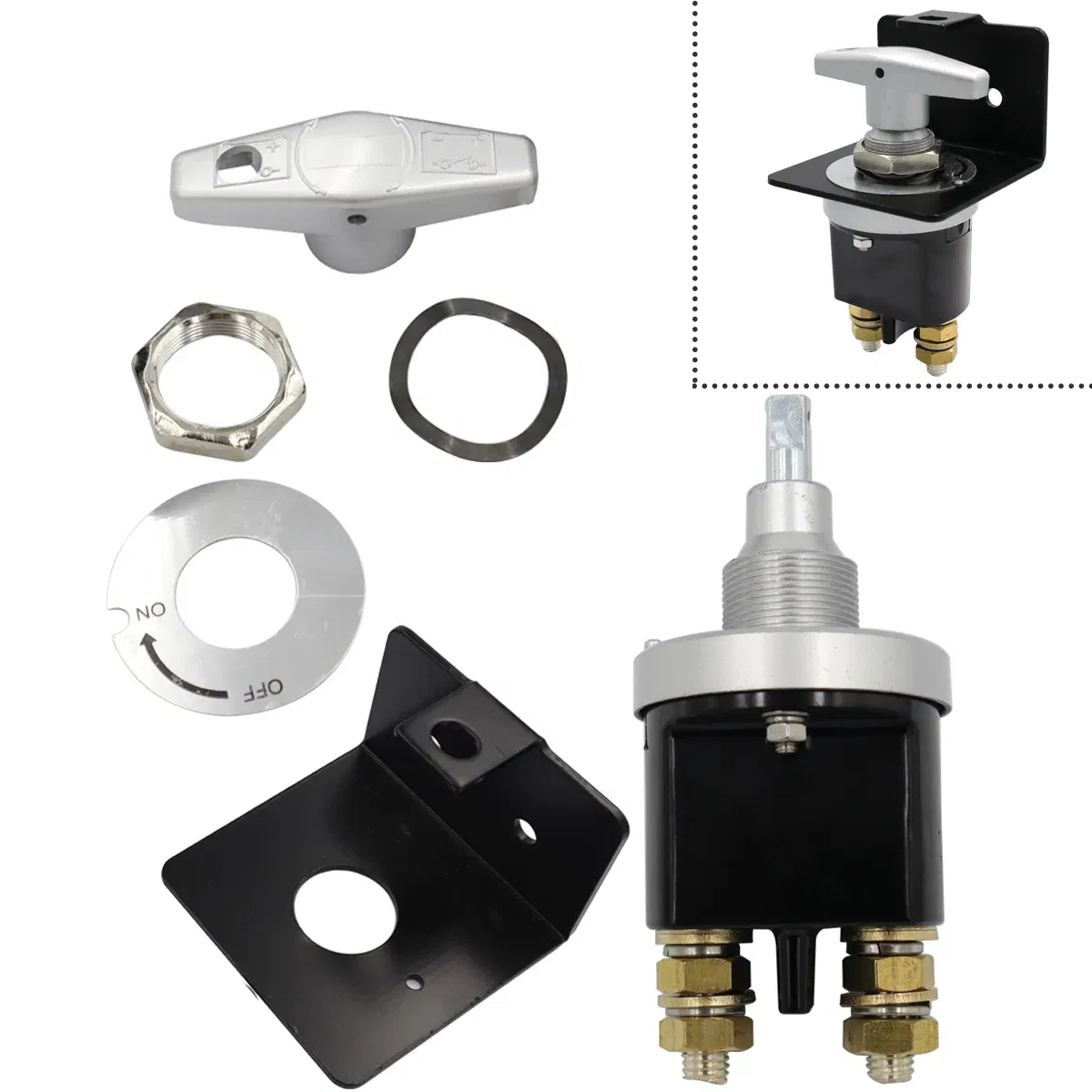Color: Blue - 1500A Heavy Duty Battery Switch Battery Fixed Handle Isolator with Lock-Out Plate Fits Polarity Negative  for Autos Cars Boat RV