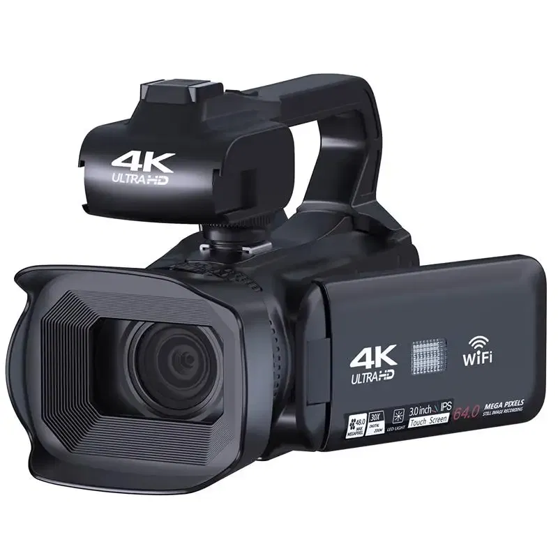 Bundle: Bundle1, Color: green, Ships From: CHINA - Top 4.0"Touch Screen Digital Video Camera YouTube Camcorder 4K Ultra HD camera 64MP Streaming Camera