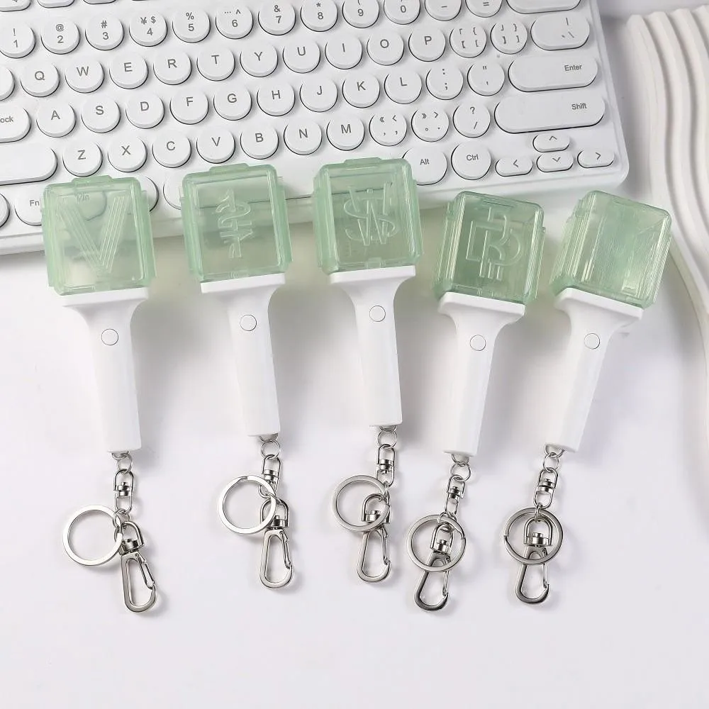 Color: Yellow - Kpop Idol 127 Wish Deram V  Mini Lightstick Keyring Support Glow Stick Key Chains Fans Gift