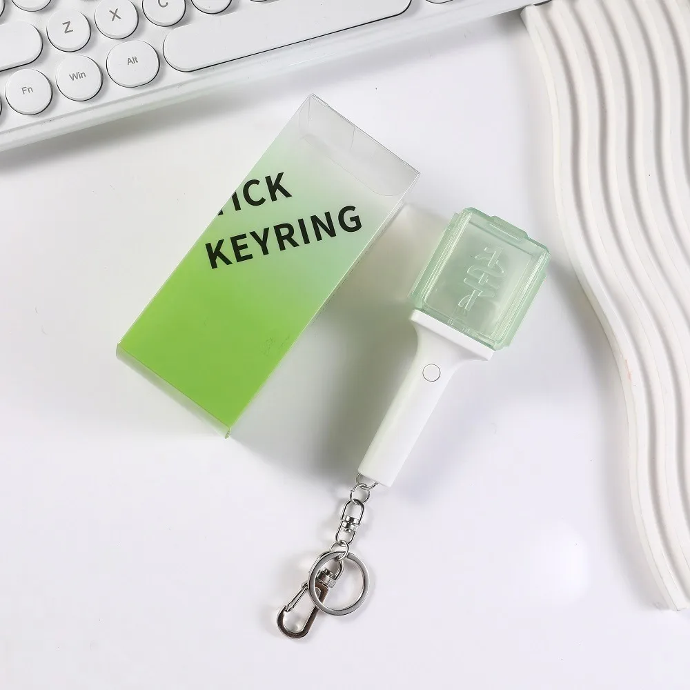 Color: Yellow - Kpop Idol 127 Wish Deram V  Mini Lightstick Keyring Support Glow Stick Key Chains Fans Gift