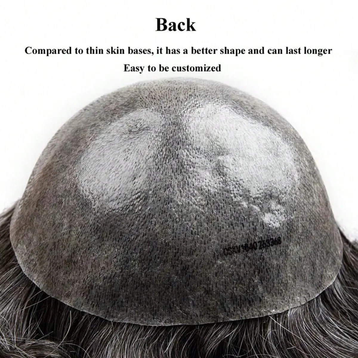 Toupee for Men Human Hair Pieces for men silk straight hair replacement system in 10x8" base size Thin skin PU hair prosthesis