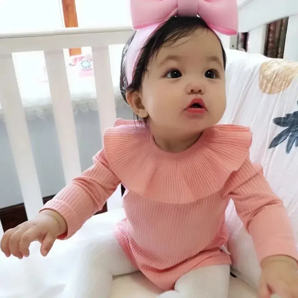 Color: Yellow, Kid Size: 24M - Cute Baby Girl Clothes Spring Autumn Newborn Girls Romper Infant Baby Girl One piece & Bodysuit