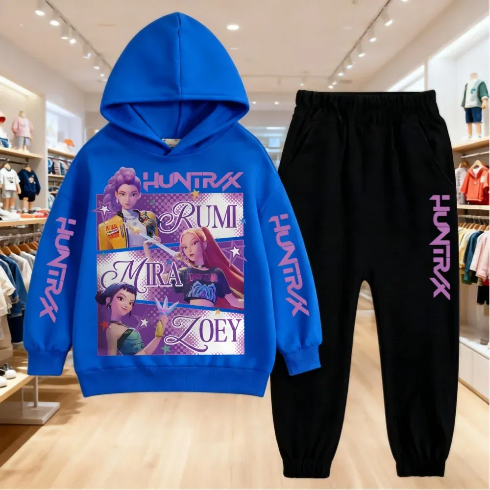 Color: Silver, Kid Size: 16 - 2025 KPop Demon Hunters Kids Hoodie Set Boys Teen Girls Hoody Sweatshirts With Pants Tracksuit Children's Autumn Clothing 2pcs