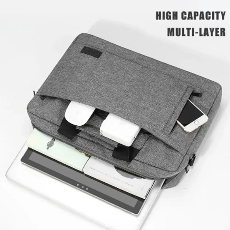 Size: 13", Color: Black - Business Laptop Bag Case Shoulder Tote Bag Notebook Bag Briefcase For 13 15 17 Inch Macbook Air Pro HP Huawei Asus Dell