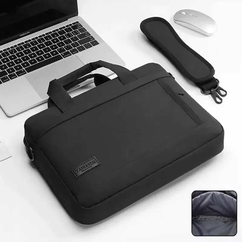 Size: 13", Color: Black - Business Laptop Bag Case Shoulder Tote Bag Notebook Bag Briefcase For 13 15 17 Inch Macbook Air Pro HP Huawei Asus Dell