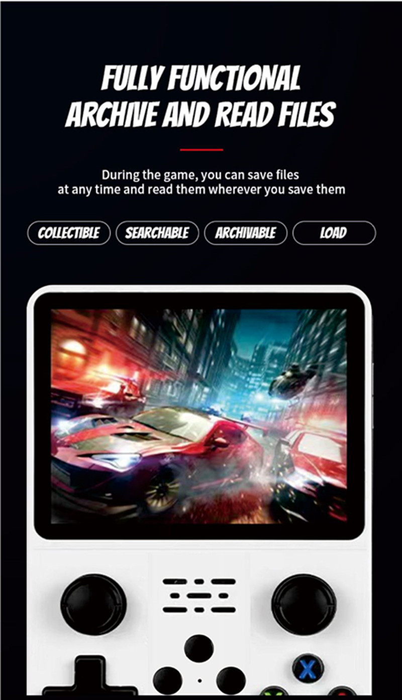 Color: Light Yellow - R36S Retro Handheld Video Game Console Linux System 3.5 Inch IPS Screen Portable Pocket Video Player 128GB Games Boy Gift