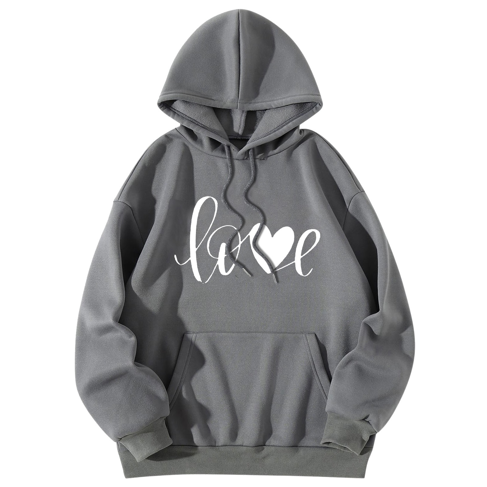 Color: Beige, Size: XL, Ships From: france - Men Women Print Long Sleeve Round Neck Hooded Tops Sweatshirt Hoodies Lightweight