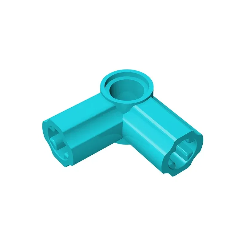 Color: Wood - Gobricks GDS-921 Technical, Axle and Pin Connector Angled #6 - 90 degrees compatible with lego 32014 pieces of children's DIY