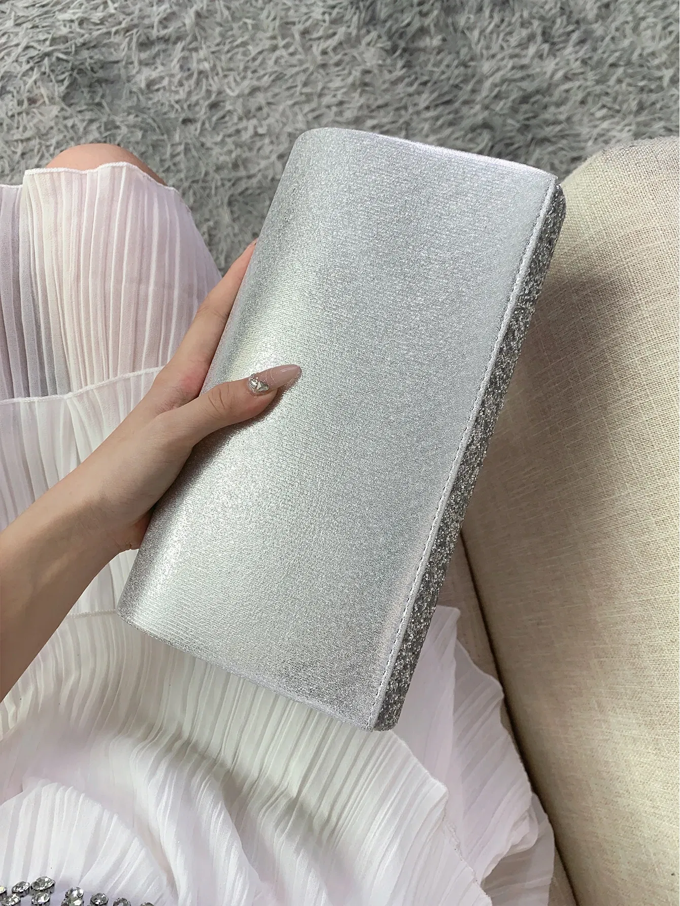 Color: DEEP BLUE - Glitter Bling,Shiny Elegant And Fashionable Envelope Clutch Bag, Party Wedding Handbag For Women Dinner Bag